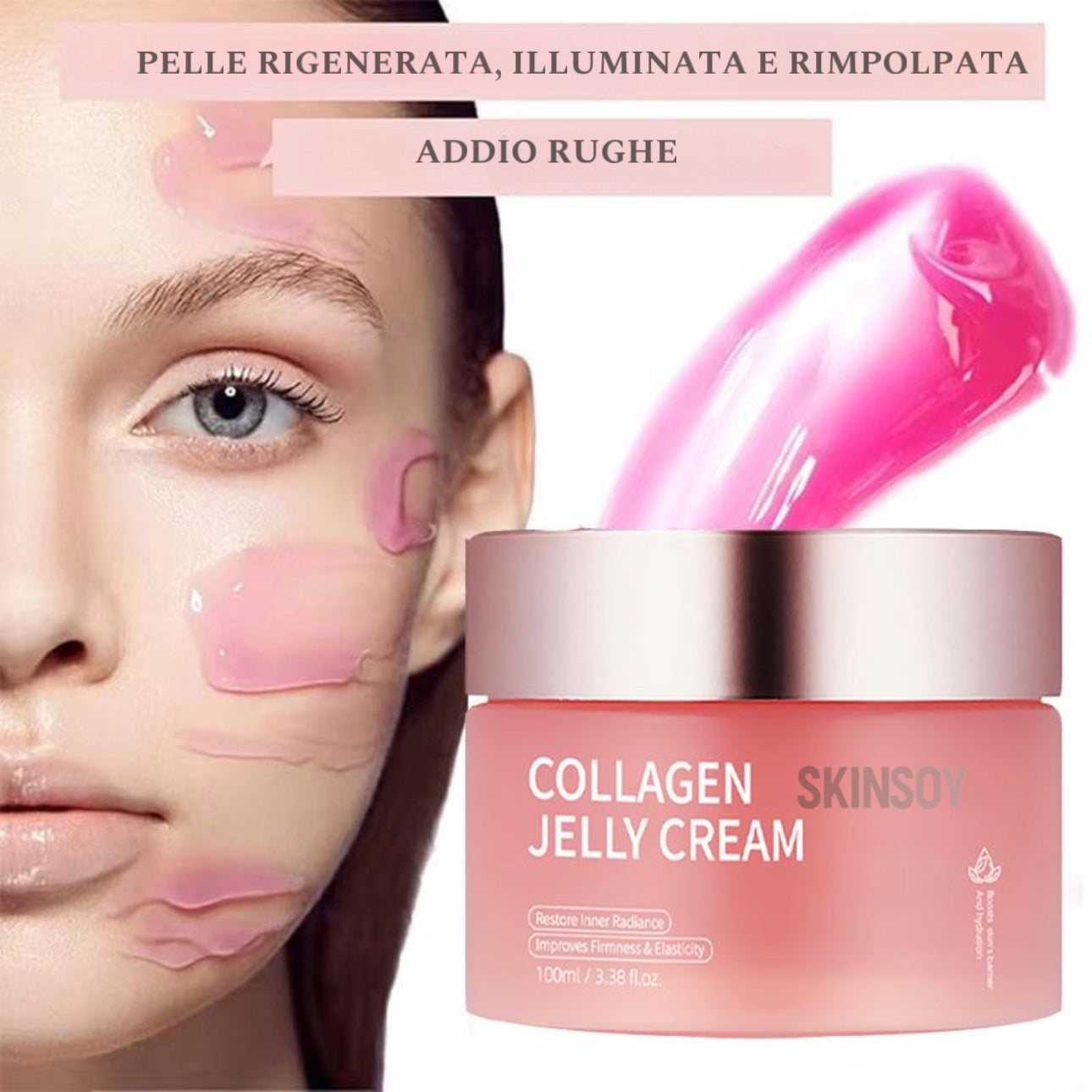 Gel viso al collagene per una pelle rigenerata