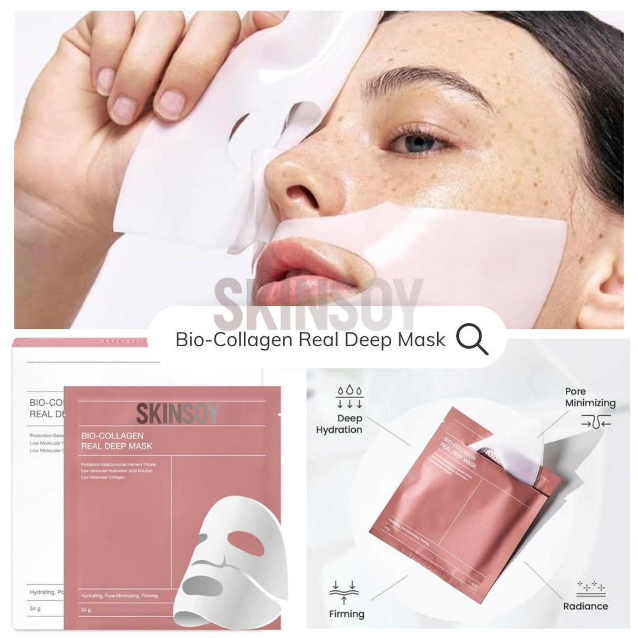 Maschera coreana al bio-collagene