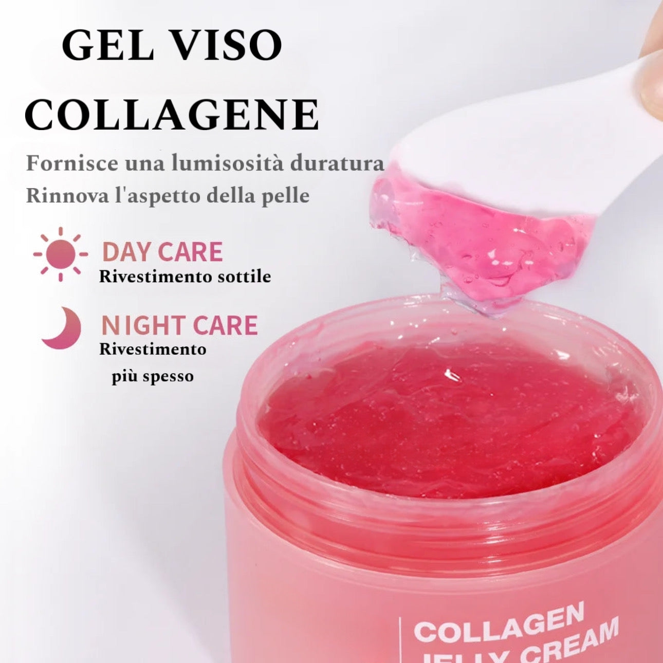 Gel viso al collagene per una pelle rigenerata